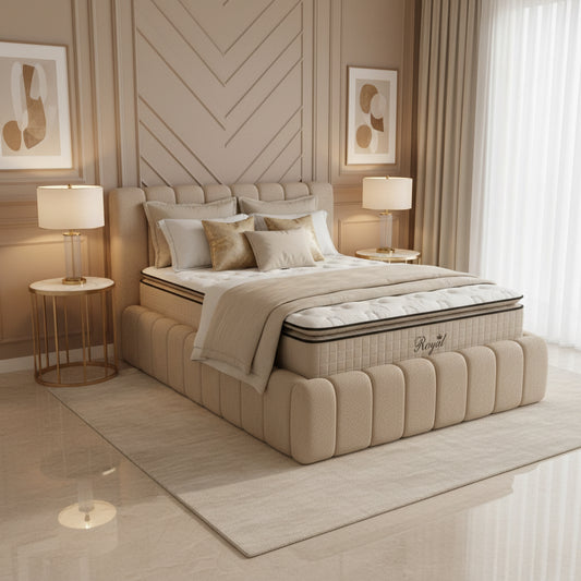 Lit coffre Bubble Beige