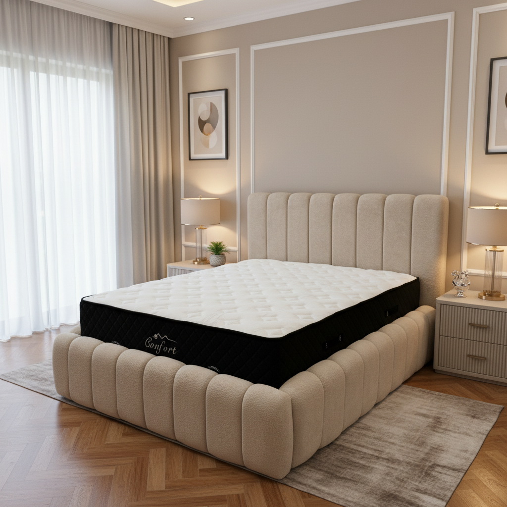 Lit coffre Bubble Beige