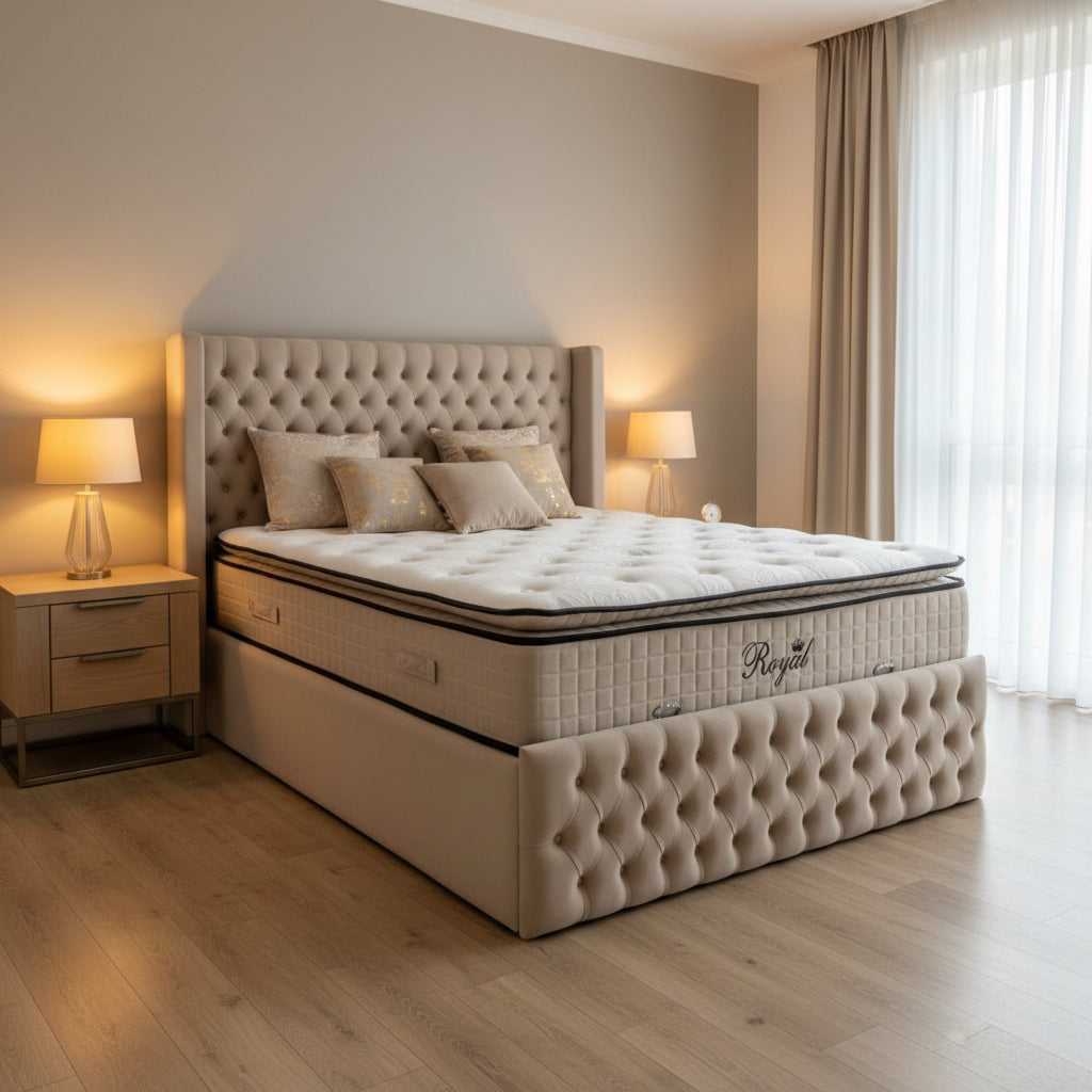 Lit coffre Bianca Beige