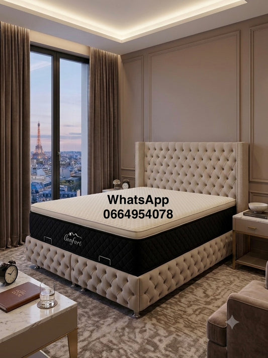 LIT COFFRE CLOUTE BEIGE