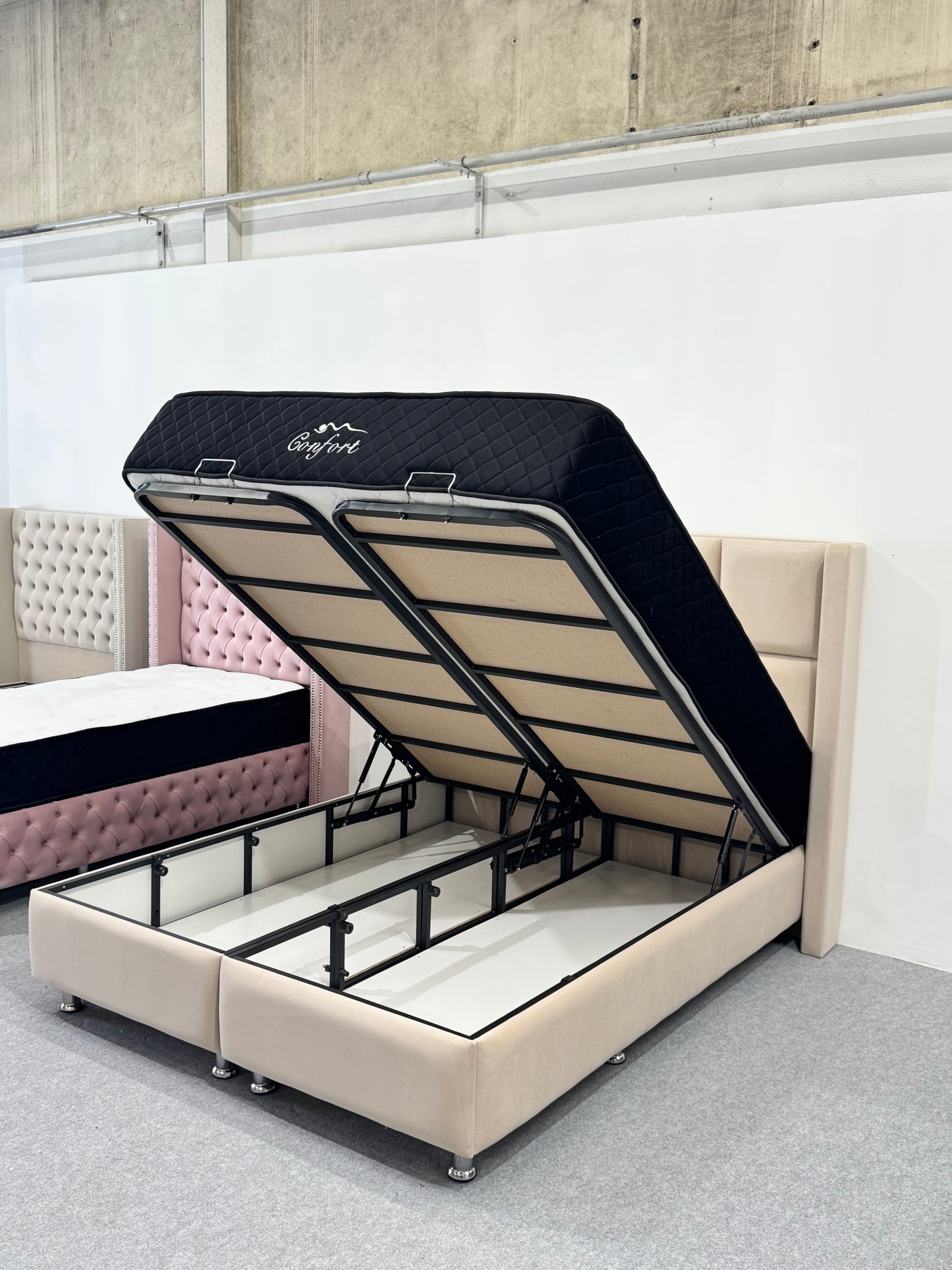 Lit coffre Rio Beige