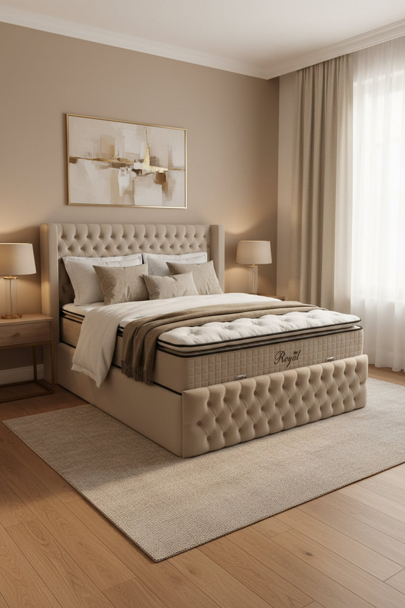 Lit coffre Bianca Beige