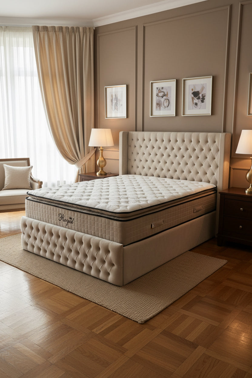 Lit coffre Bianca Beige