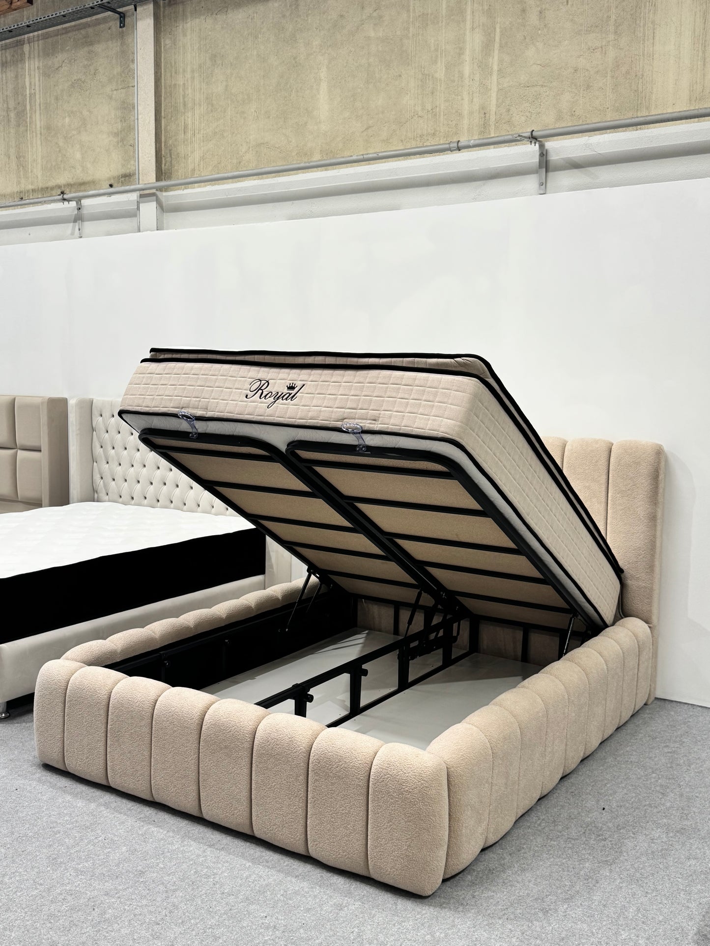 Lit coffre Bubble Beige