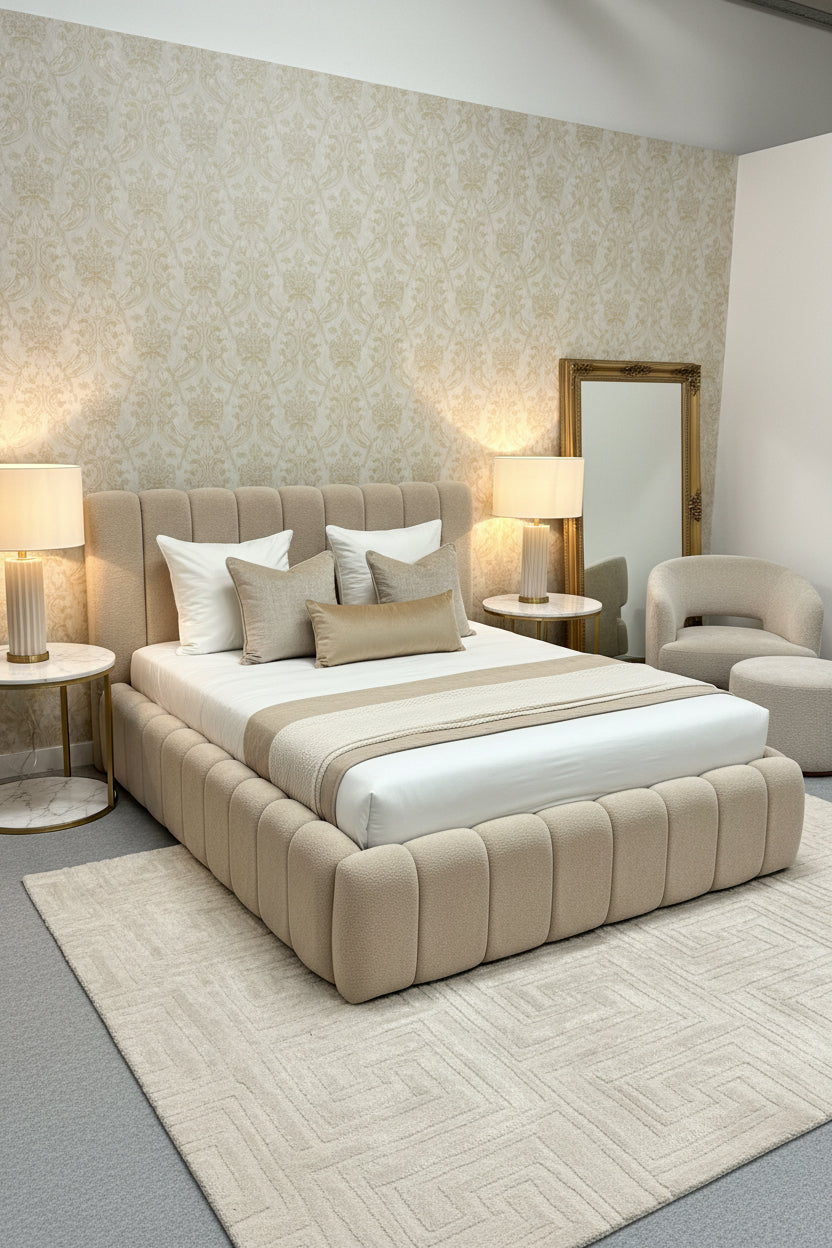 Lit coffre Bubble Beige